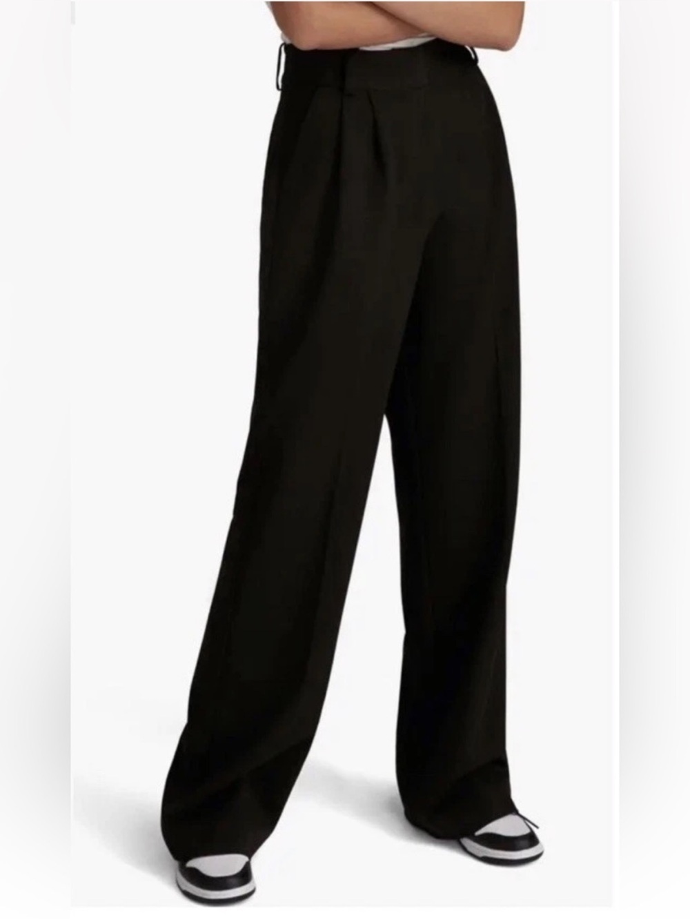 NWOT Favorite Daughter The Favorite Pant Pleat Pant Black Business Casual Size 6